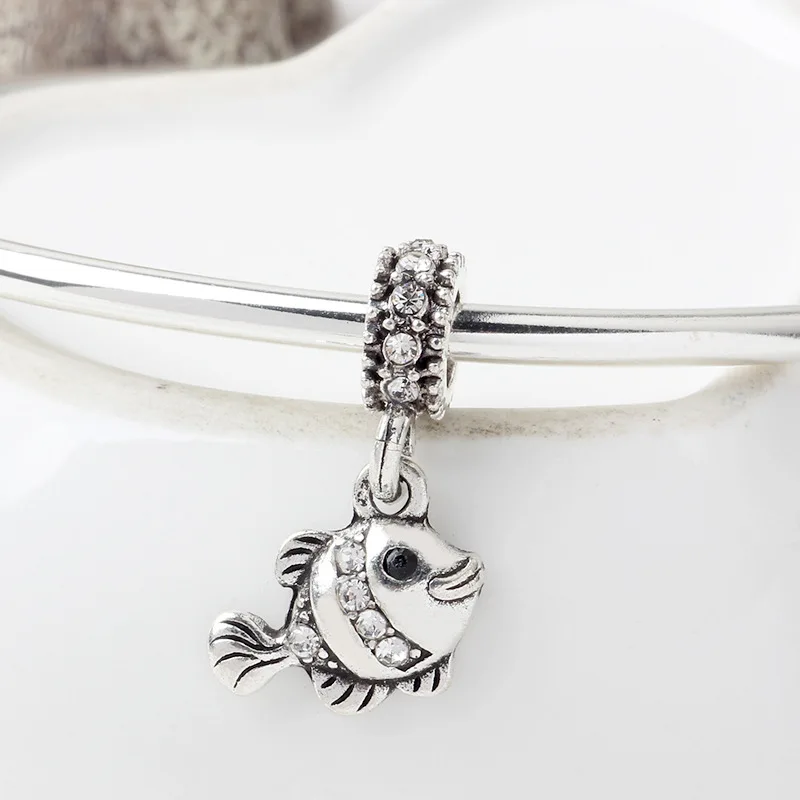 5 шт. Новые Античные посеребренные бусины из цинкового сплава хрустальные