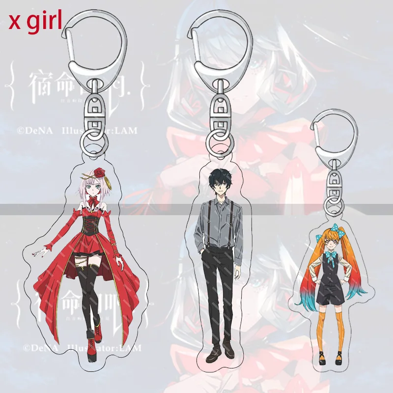 

Takt Op.Destiny Japanese Anime Keychain The Girl Of the Power Of Music The Man-Eater "D2" Acrylic Double-Bread Car Pendant
