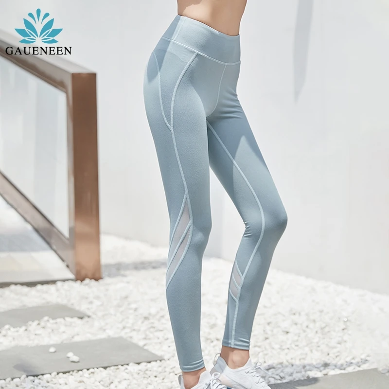 

GAUENEEN Energy Leggings Women Yoga Pant Push Up Gym Leggings Sport Women Fitness Tummy Control Mesh Yoga Pants Fitness Clothing