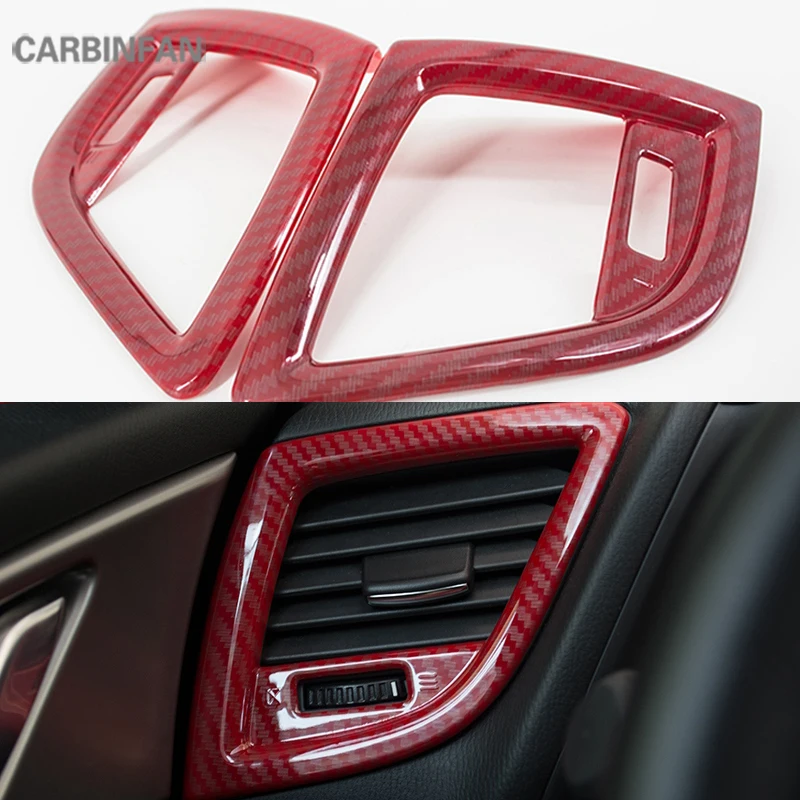 Красная отделка для автомобиля из углеродного волокна Φ air Средний контрольный