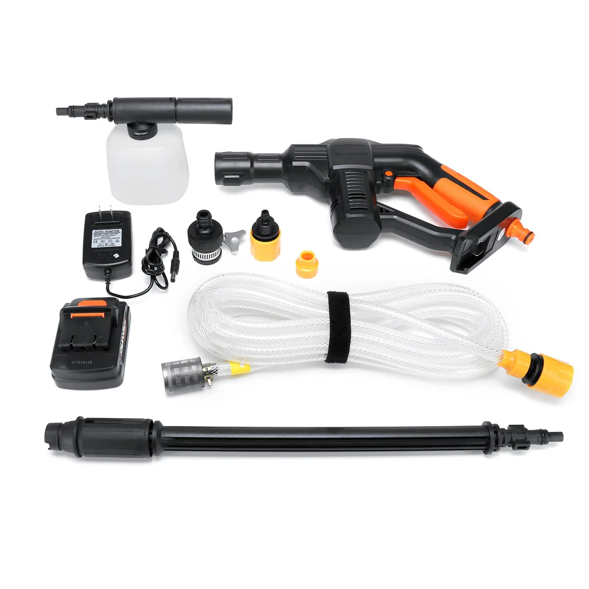 

New 21V Wireless High Pressure Washer Universal 1/4" Fitting Cordless Portable Pressure Cleaner for Car Cleaning Washing Machine