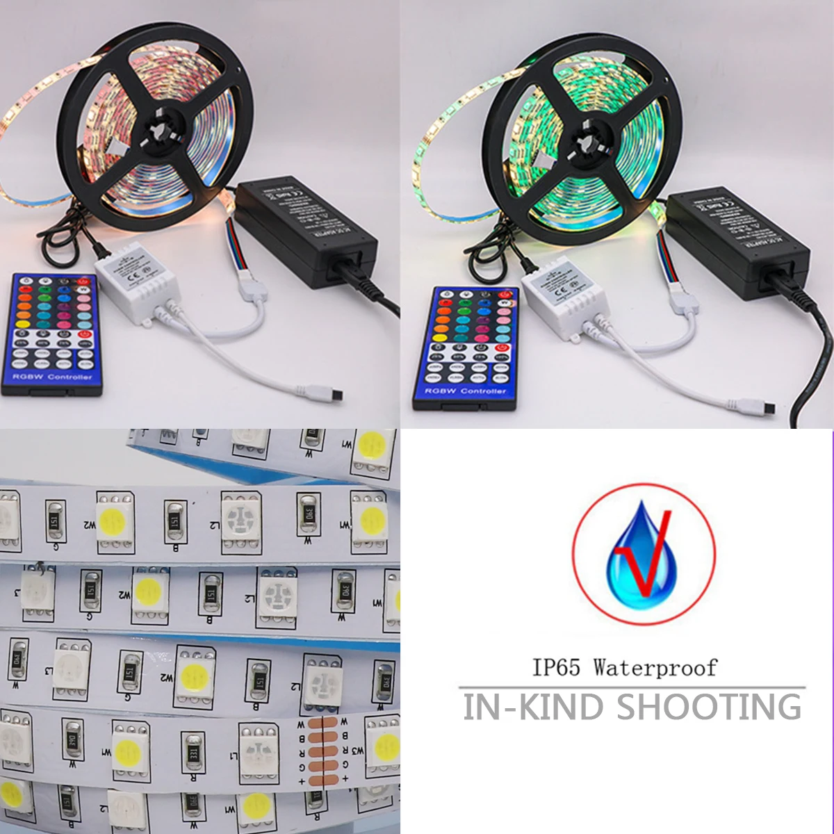 Затемнение светодиодные RGB ленты SMD 5050 Водонепроницаемые гибкие RGB ленты огни самоклеющиеся неоновые световые фестивальные освещения с пультом дистанционного управления