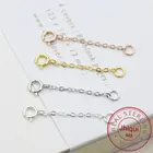 4 шт. 925 стерлингового серебра 35810 см Расширение цепочки для браслетов или бус своими руками чистого серебра ювелирные украшения фурнитура