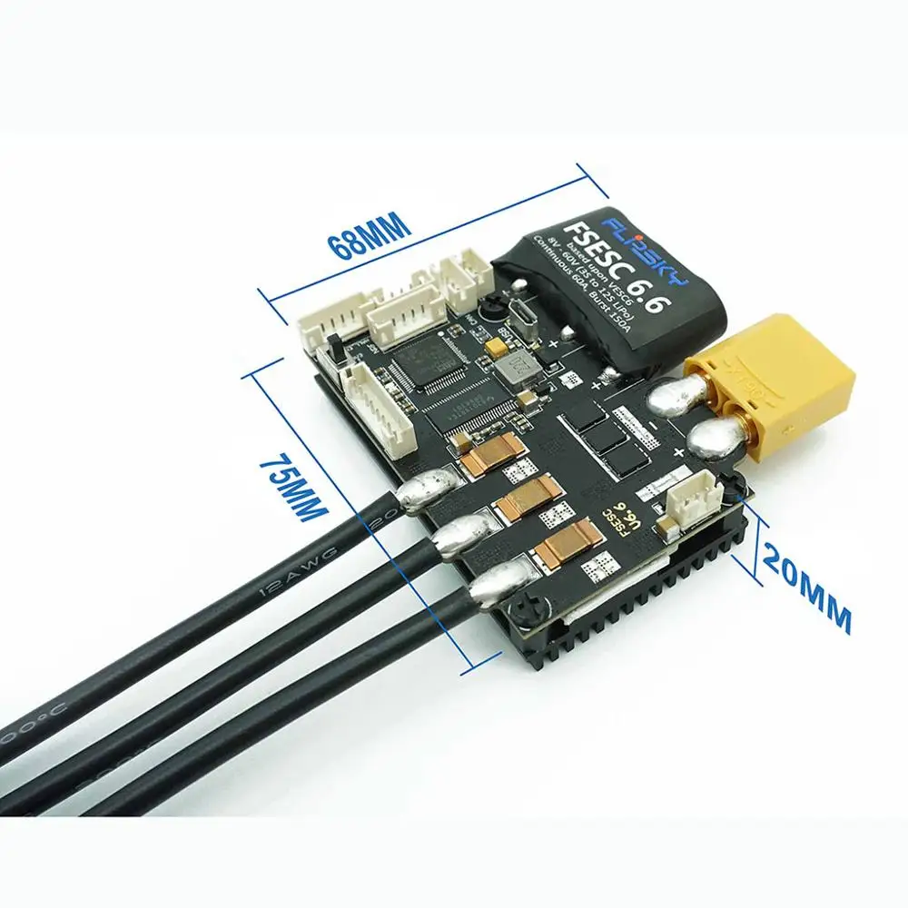 Электровелосипед DIY FSESC 6,6 на основе VESC 6 с радиатором и кнопкой электрический регулятор скорости скейт электро Flipsky
