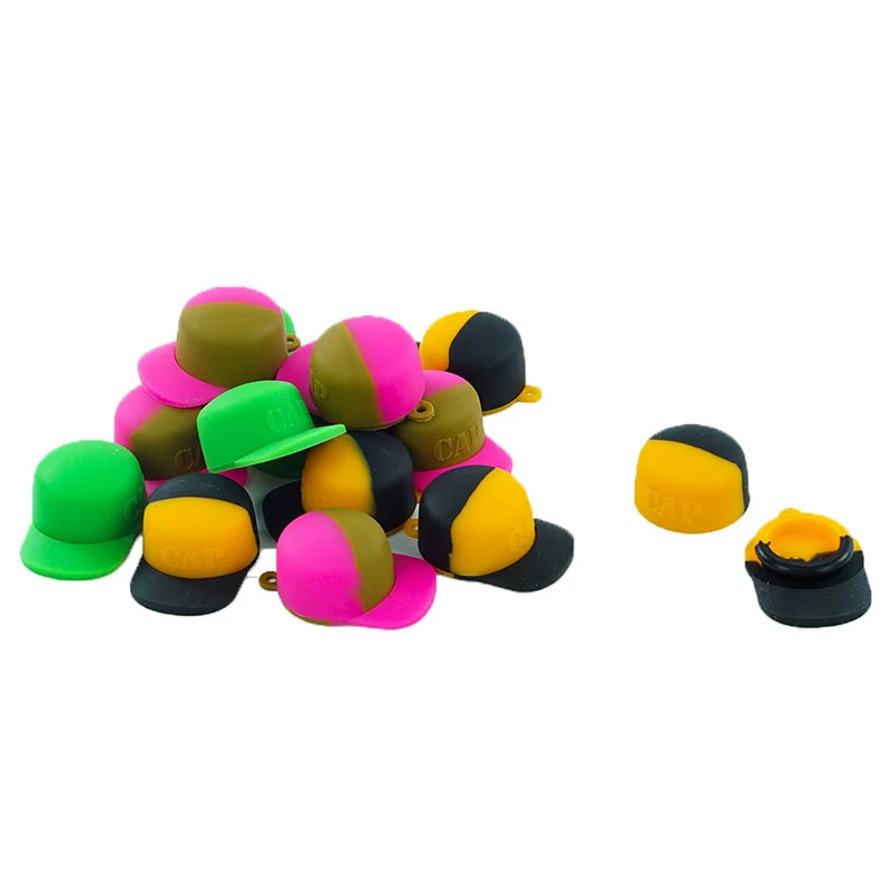 3pcs 3ml Caps Shape Silicone Wax Container Non Stick Storage Tank Oil Dab Jars Portable Jar | Дом и сад