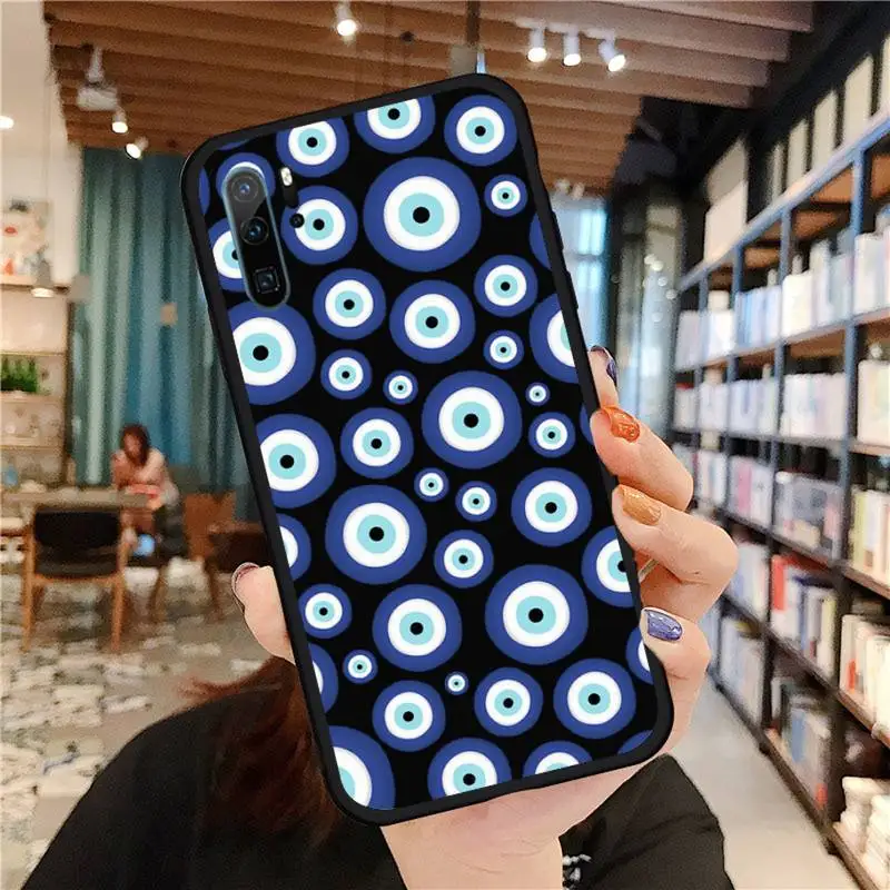 

Evil Eye Turkish lucky Blue Abstract Phone Case For Huawei honor 10 i lite 8x P 20 30 40 lite pro smart 2019 nova 5t mate 20 pro