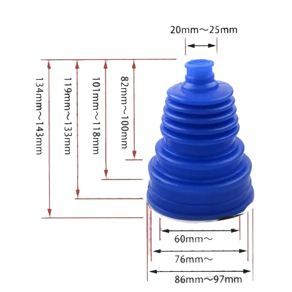 

Universal Silicone Constant Velocity CV Boot Gaiter Kit Driveshaft Joint Cover 140*86mm CV Joint Boots