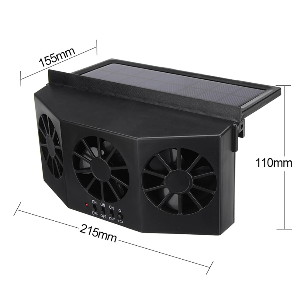 

Car Solar Powered Exhaust Fan Air Vent Window Cooler Rechargeable Air Purifier System Car Ventilation Fan Auto Replacement Parts