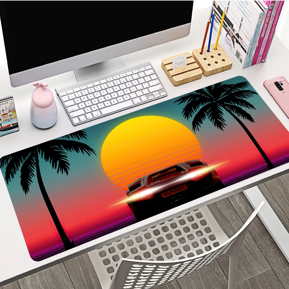 

sports car sunset gamer play mats Mousepad Mouse Pad 90x40cm Anime XXL Gamer Laptop Keyboard Mouse Mats For Playing Game CSGO