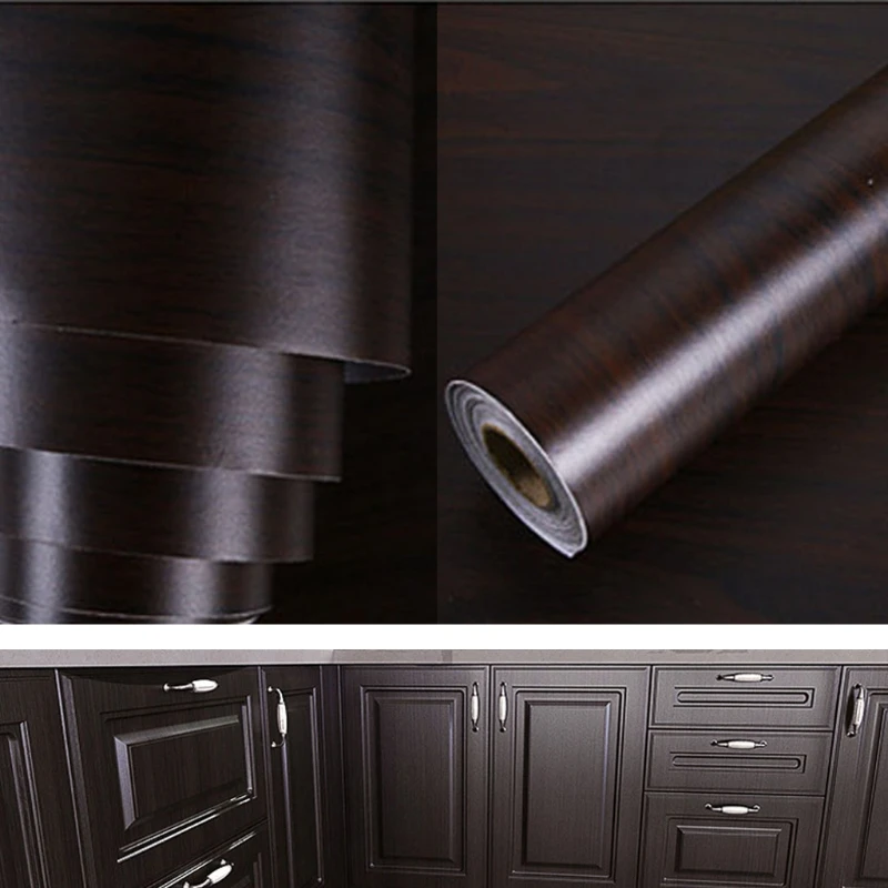 

Waterproof Wallpaper Modern Living Room Furniture Desktop Waterproof Walnut Wood Wallpaper Self Adhesive Contact Paper