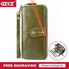 Кошельки женские Cowide кожаные, вместительный клатч на молнии, Дамский удлиненный клатч с ремешком на запястье, бумажники для мелочи и карт, для телефона B