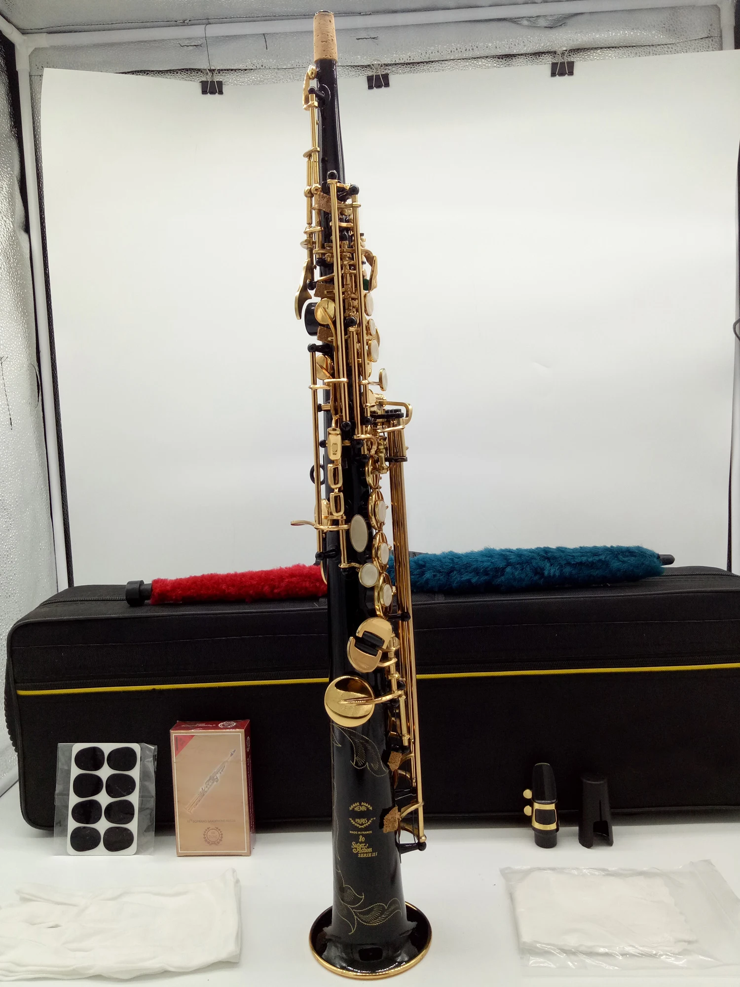 Бренд MFC сопрано саксофон 803 черный лак B-ровное Sax 80III с корпусом мундштук трос шеи