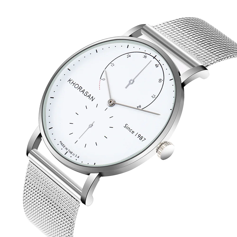 Часы наручные мужские ультратонкие деловые модные повседневные кварцевые из