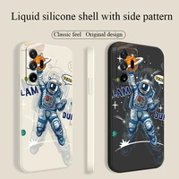 jumping astronaut case for samsung galaxy a72 a52 a42 a32 a22 a21s a02s a12 a02 a71 a51 a41 a31 ultra thin phone back cover