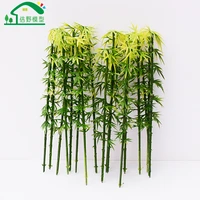 50pcs green scenery landscape small little ho models bamboo trees plastic miniature n scale materials for train railrode layouts