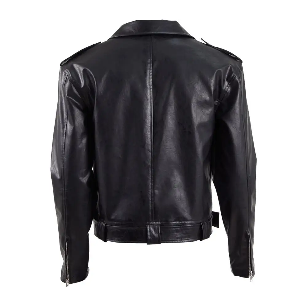 Cossky Неган косплей костюм Мужская Черная Pu куртка мотоциклетная зима осень пальто