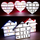 Домашнийсветодиодный светильник в форме сердца, лампа 5 В, комбинированная доска объявлений, украшение для открыток, лампа для кинотеатра, светильник