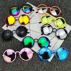 2021 милые летние детские солнцезащитные очки унисекс поляризационные Круглые красочные очки с защитой от УФ-лучей для мальчиковдевочек