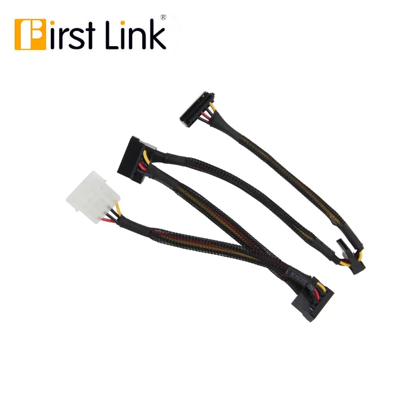Molex 4pin до 2 3 4 SATA силовой сплиттер рукав кабель pin 90 градусов адаптер разъем питания
