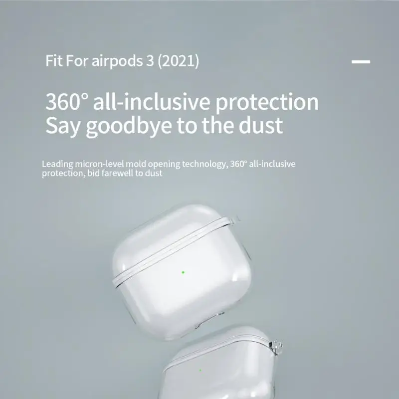 Новый прозрачный чехол для наушников Apple AirPods 3 силиконовый защитный Airpods