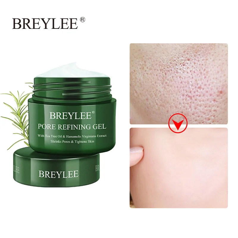 

BREYLEE Pore Refining Gel Shrink Pores Cream Serum Moisturizing Firming Dry Skin Care Anti Aging Oil Control Facial Essence