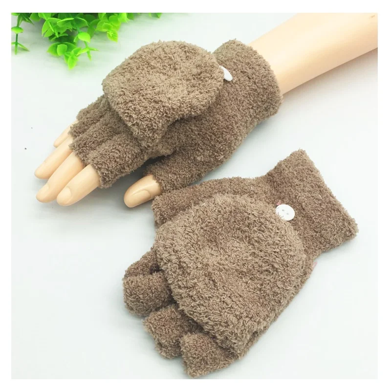 Новинка 2020 года брендовые зимние перчатки без пальцев для женщин и девочек милые