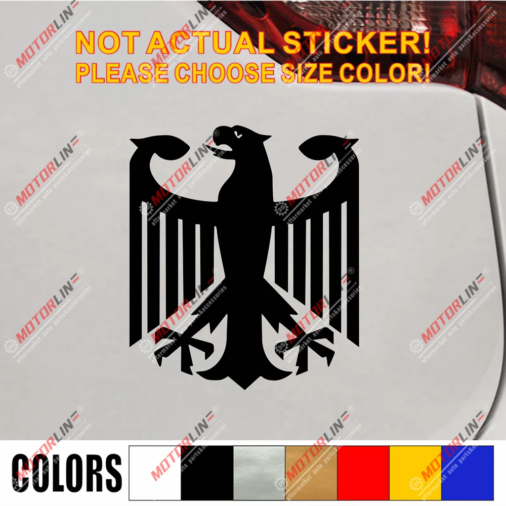 

Coat of Arms of Germany German Eagle Vinyl Car Decal Bumper Sticker pick size color