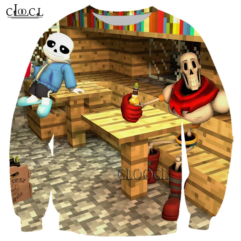 CLOOCL Newest Popular Game Undertale 3D Print Men Women Sweatshirts Fashion Hip Hop Long Sleeve Tracksuit Tops Drop Shipping | Мужская