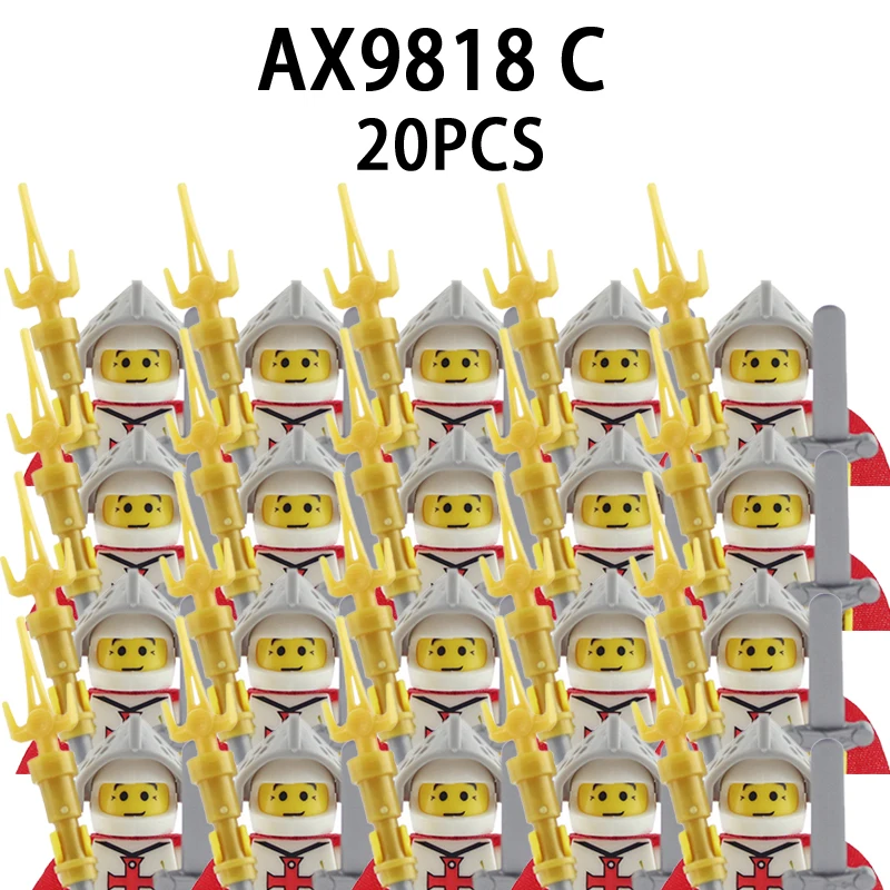 Римские Рыцари строительные блоки средневековые Военные солдаты фигурки