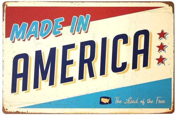 

Made in America Retro Vintage Tin Sign