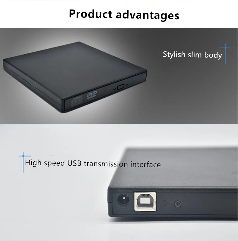 IMice USB 2,0 портативный ультра тонкий внешний слот-в DVD-RW CD-RW CD DVD плеер привод писатель Rewriter оптический привод горелки для ПК