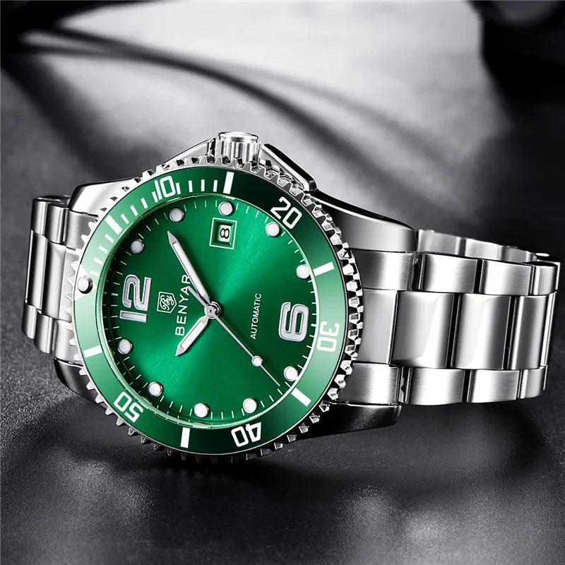 Мужские автоматические механические часы BENYAR роскошные брендовые