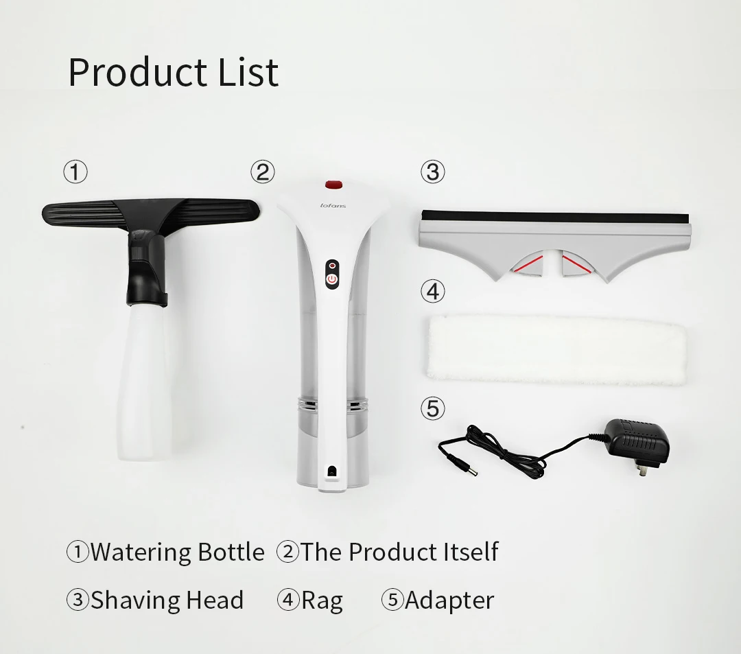 YOUPIN Lofans QX-408 Wireless Electric Window Cleaners Multifunction 1500pa 120ml Water Tank Hand-held Glass Vacuum Cleaner