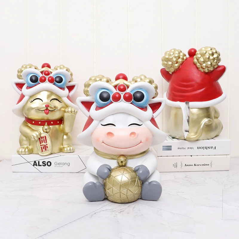 Китайская живопись кошка богатства тканевая коробка Домашний декор скульптура