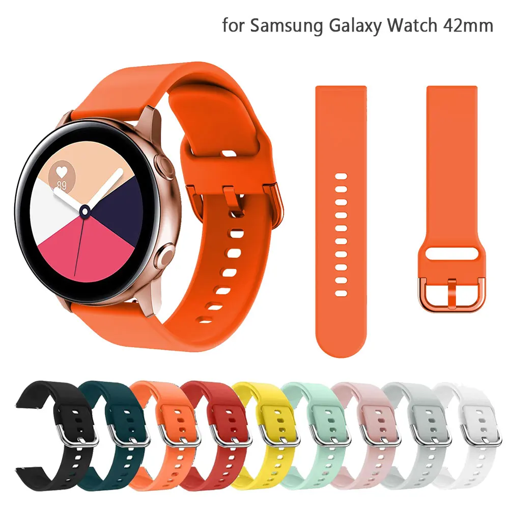 20mm 22mm Watch band soft for Samsung galaxy watch active 2 46mm 42mm For Huawei watch GT-2-2e strap GT2 silicone Wrist bands