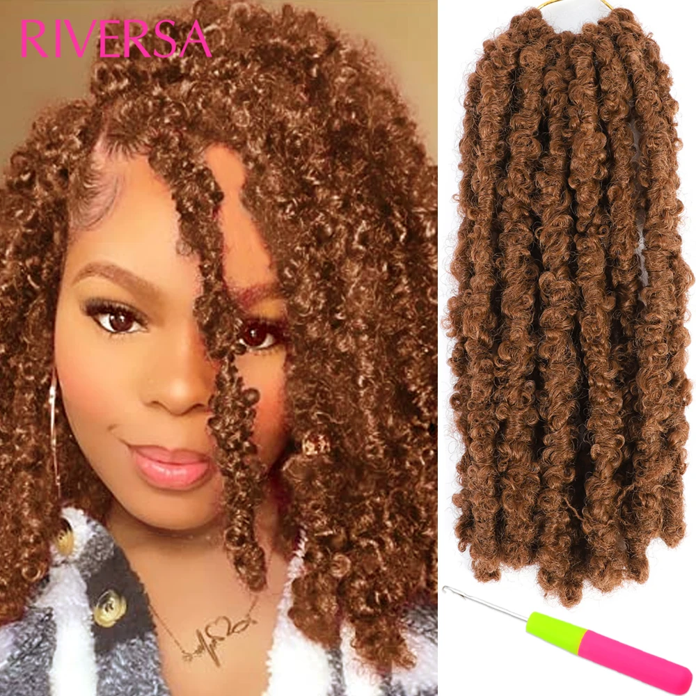 12 14inch 1B 4 27# 30 613 BUG Red Butterfly Faux Locs Crochet Hair Extensions extensions de cheveux 12 Strand/Pack Crochet Braid