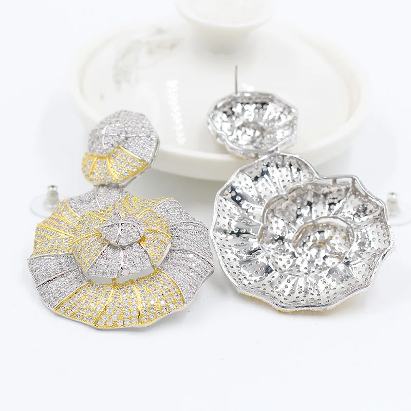 

Wick dolia earrings female party swingable earrings zircon beautiful earrings wedding jewelry ladies tassel rose gold earrings b