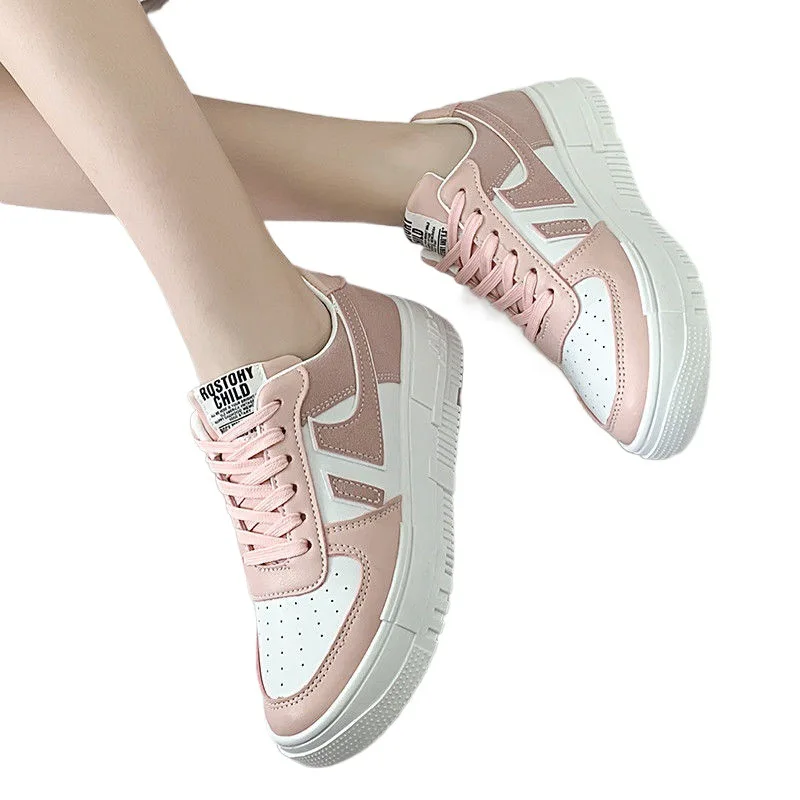 

2021 Flat Shoes Women's Sports Shoes Ladies Casual Breathable Women's Vulcanized Shoes Lace-up Ladies Comfortable Walking Shoes