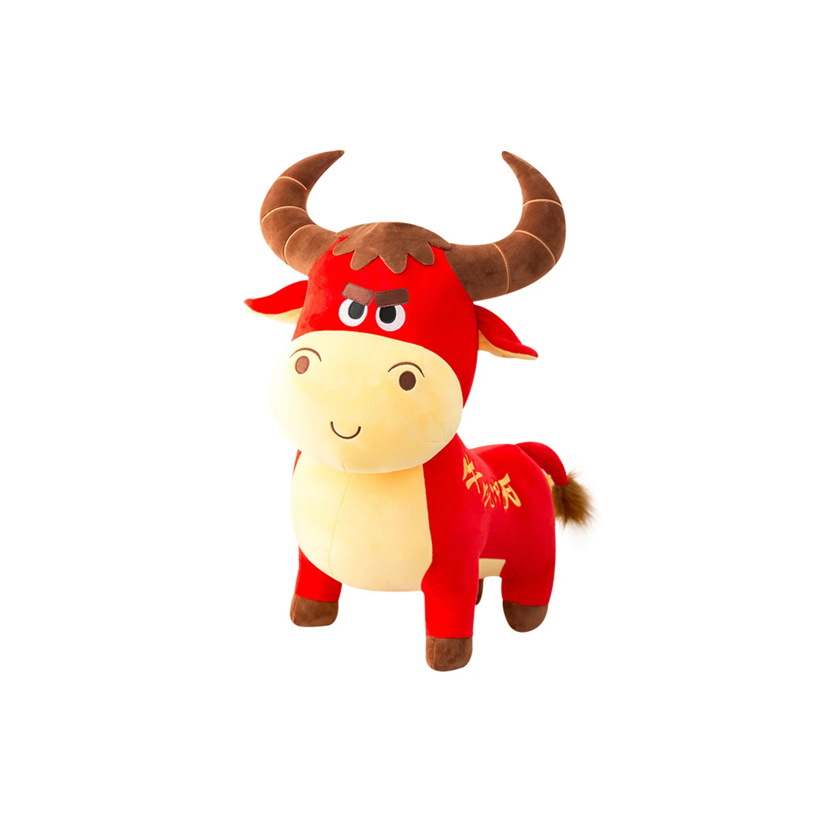 

Имитация подарка из мультфильма для вечеринки, плюшевый скот, милая звезда зодиака, счастливая модель Ox 2021, мягкое домашнее украшение, китай...