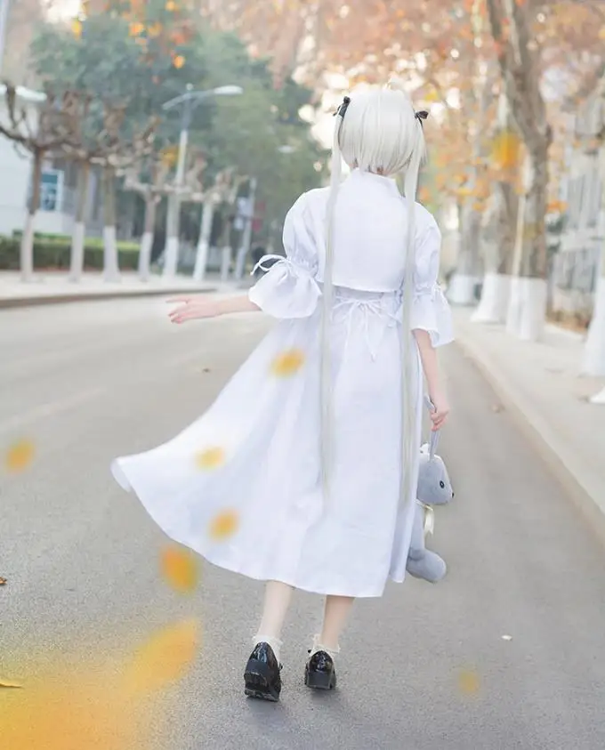 Белое платье Yosuga no Sora Kasugano косплей-костюм |
