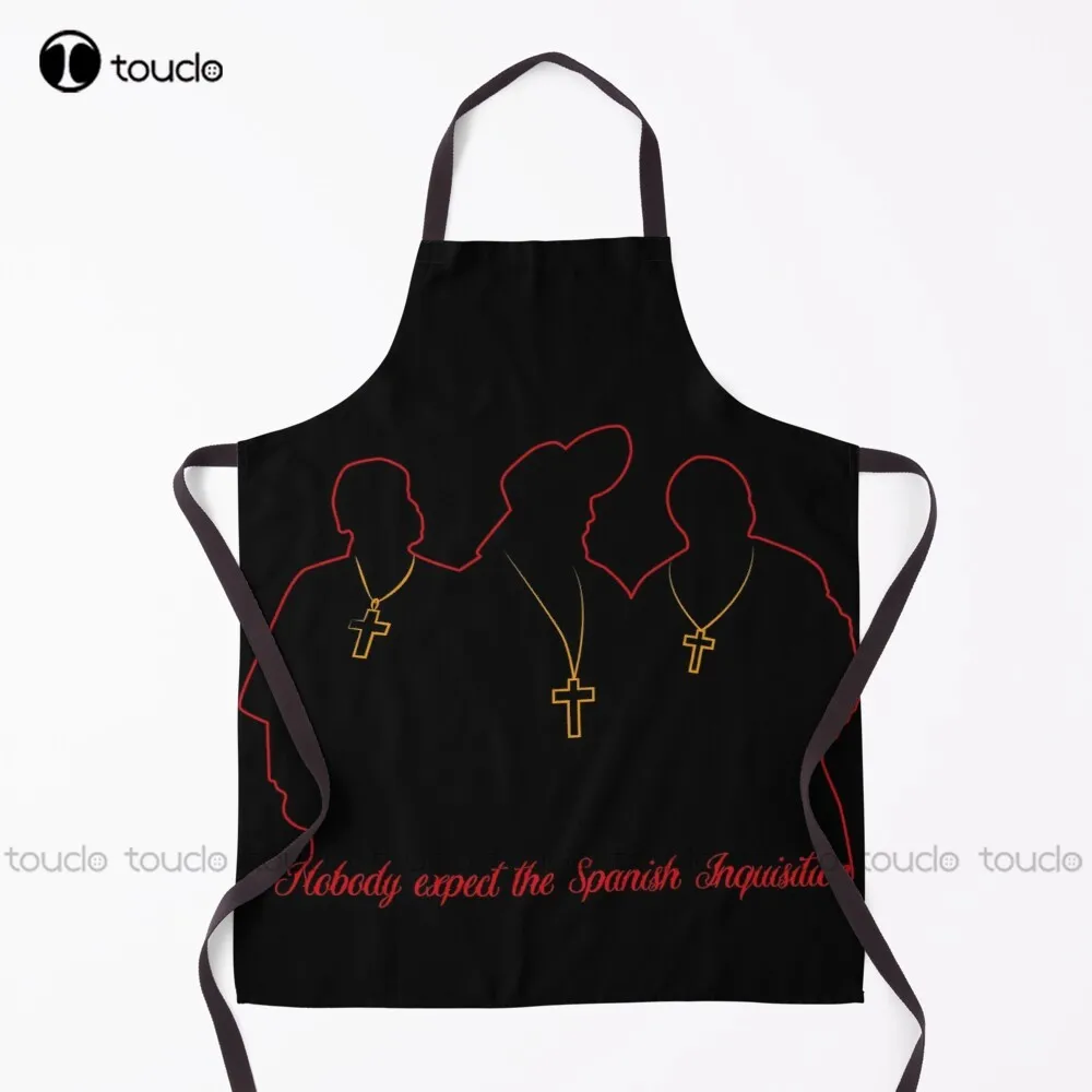 Spanish Inquisition Apron Black Aprons For Servers For Women Men Unisex Adult Garden Kitchen Household Cleaning Apron