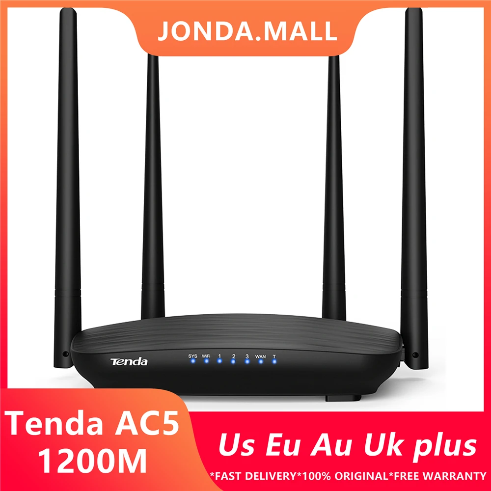 Маршрутизатор Tenda AC5 AC1200 антенны 5dBi Wi Fi репитер 2 4 ГГц 5 Двухдиапазонные роутеры