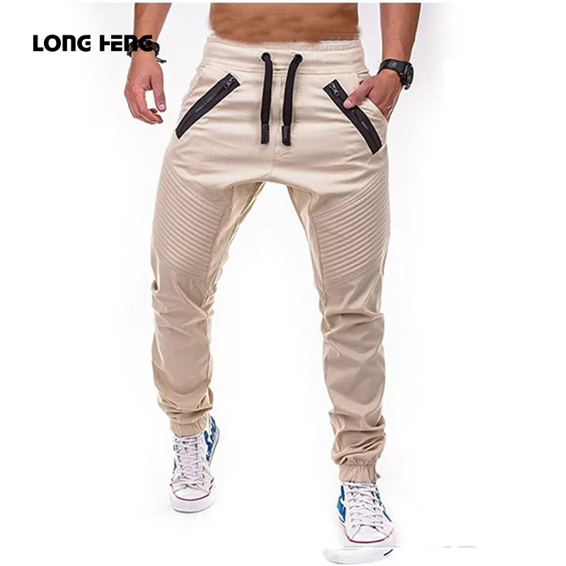Новинка 2020 повседневные джоггеры LONGHENG однотонные мужские хлопковые эластичные