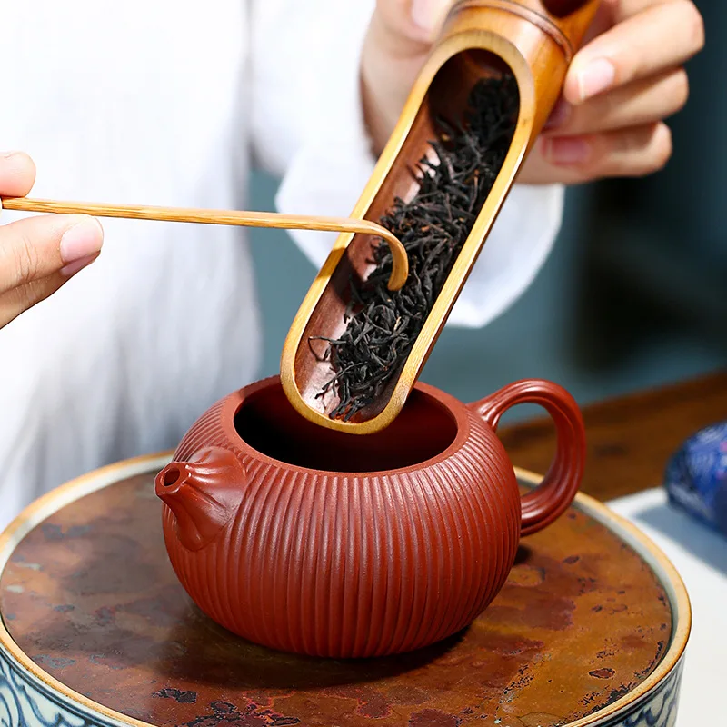 

160ml Yixing Famous Purple Clay Teapots Xishi Tea Pot Beauty Kettle Raw ore Handmade Tea Set Dahongpao Customized Authentic