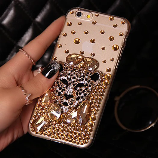 

DIY Handmade Case Bling For iPhone 12 Pro X Xr Xs 11 Pro Max 8 7 6S 6 Plus 5 5S SE 2020 12 Pro Diamond Skull Phone Cover Glitter