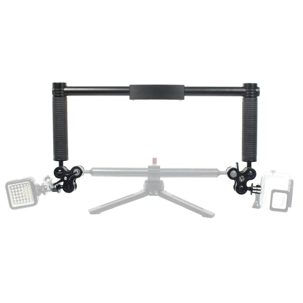 Двойной Ручной Стабилизатор рукоятки для DJI Ronin S для zhi yun Crane2 Pro Gimbal SLR держатель камеры с зажимами-бабочками адаптер