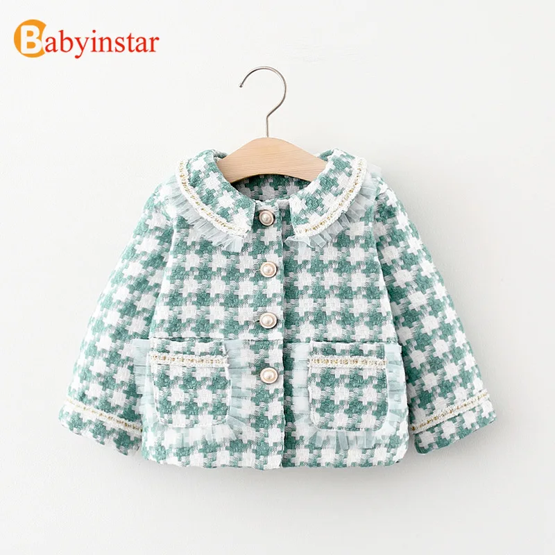 Шерстяное пальто Babyinstar Fuax для девочек зимняя куртка детская одежда детские