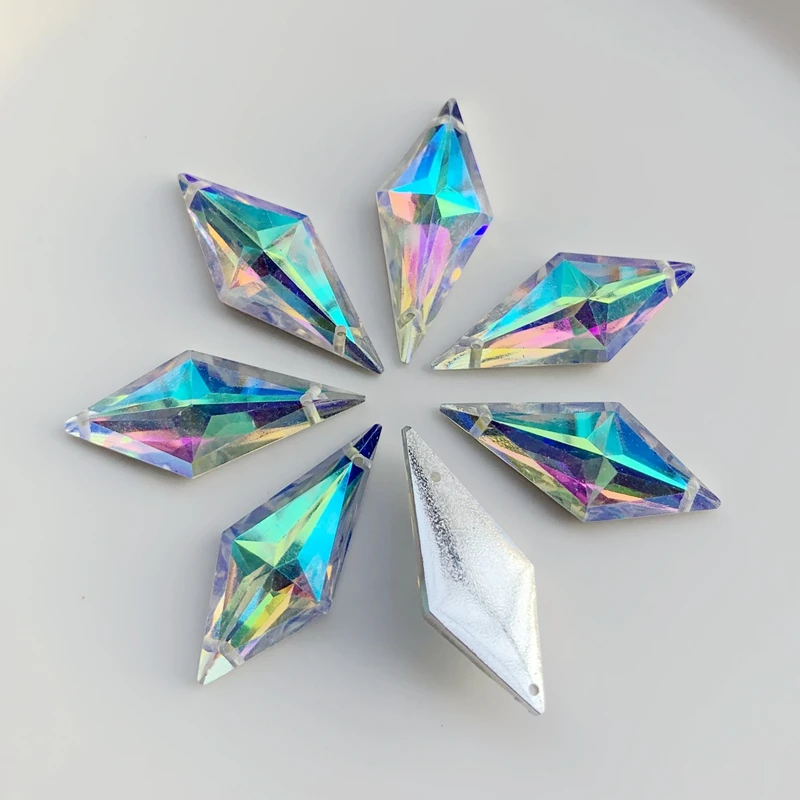 (12x28mm)-8pcs Белый AB с лошадью из стразов глаз и алмаз/Капля воды/Алмазный Кристалл блестящие камни DIY Одежда украшения - Цвет: (12x28mm)-8pcs