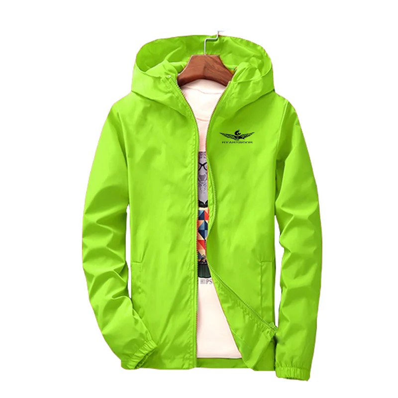 

New spring and autumn men's jacket printed casual jacket with zipper Hooded Sweatshirt baseball pilot thin jacket s-7xl