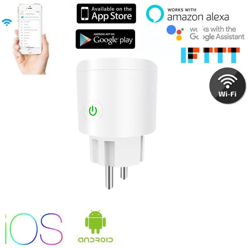 

Умная розетка с голосовым управлением, 20 А, Wi-Fi + Bluetooth